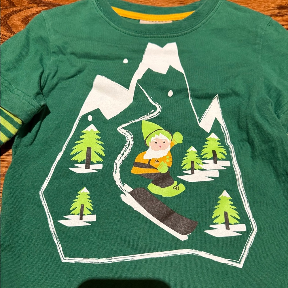 Hanna Andersson Snowboard Gnome Shirt Sz 3 - Picture 2 of 8